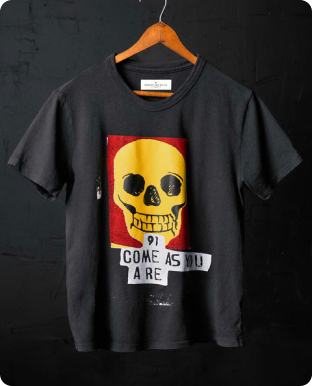 Save Farmland Skull Black Tee | subtitle test2